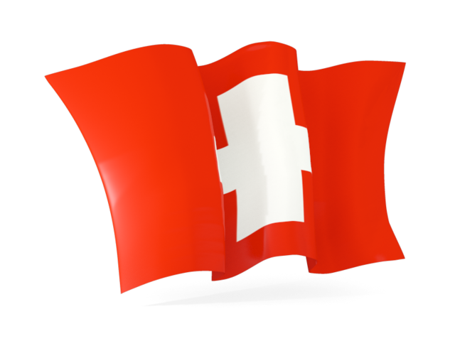 Волнистый флаг. Скачать флаг. Швейцария