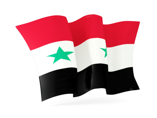 Waving flag. Download flag icon of Syria at PNG format