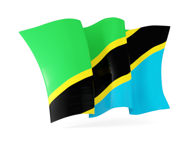 Волнистый флаг. Скачать флаг. Танзания