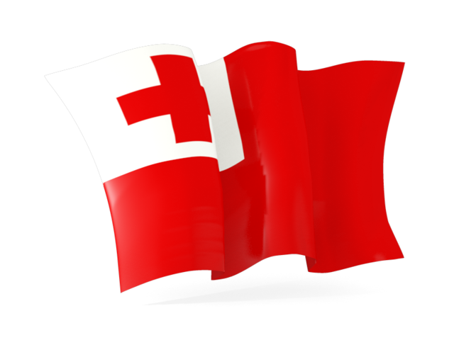 Waving flag. Download flag icon of Tonga at PNG format