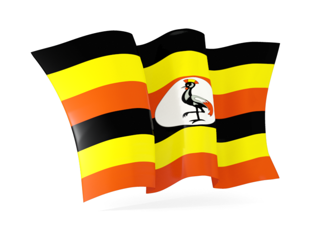 Waving flag. Download flag icon of Uganda at PNG format