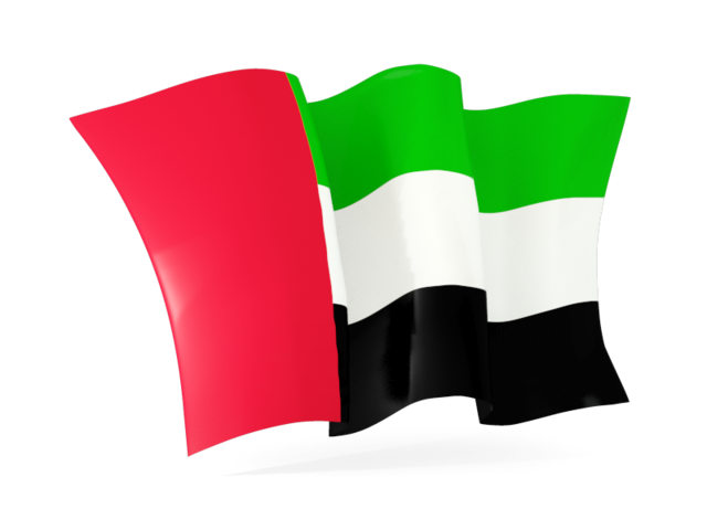 Волнистый флаг. Скачать флаг. Объединённые Арабские Эмираты