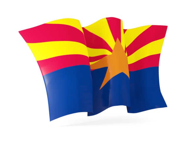 Waving flag. Download flag icon of Arizona