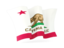 Flag of state of California. Waving flag. Download icon