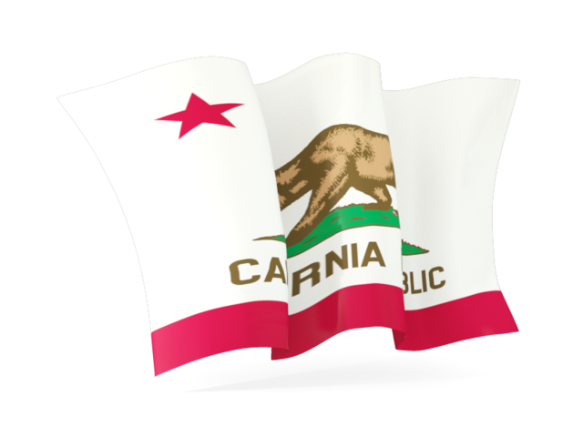 Waving flag. Download flag icon of California