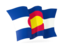 Flag of state of Colorado. Waving flag. Download icon