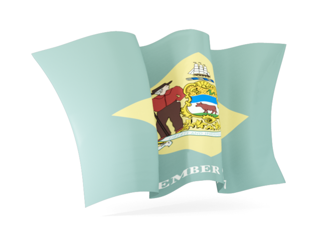 Waving flag. Download flag icon of Delaware