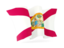 Flag of state of Florida. Waving flag. Download icon