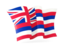 Flag of state of Hawaii. Waving flag. Download icon