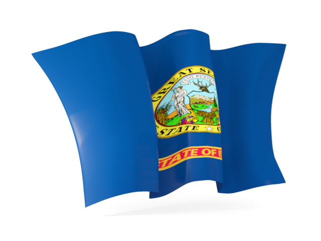 Waving flag. Download flag icon of Idaho