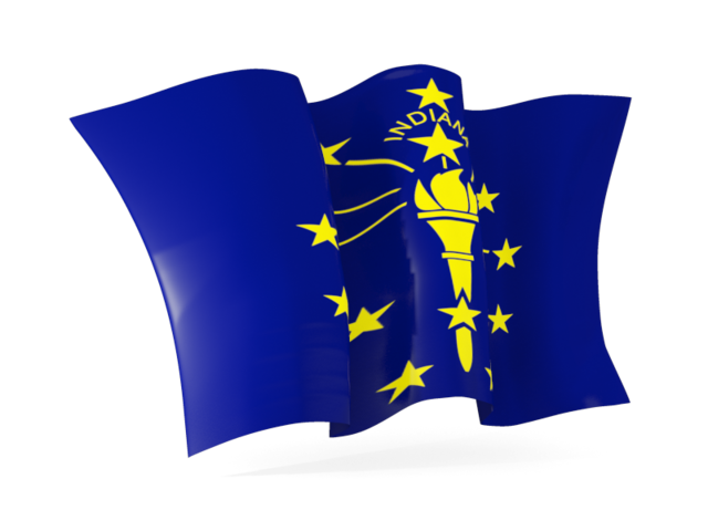 Waving flag. Download flag icon of Indiana