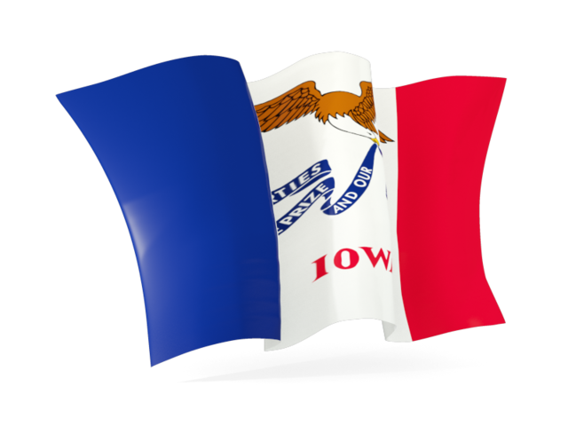 Waving flag. Download flag icon of Iowa