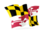 Flag of state of Maryland. Waving flag. Download icon