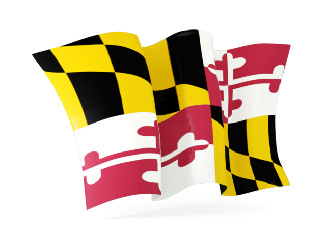 Waving flag. Download flag icon of Maryland