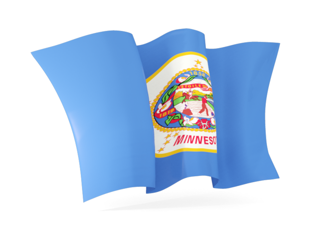 Waving flag. Download flag icon of Minnesota