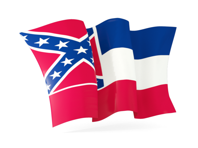 Waving flag. Download flag icon of Mississippi