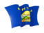 Flag of state of Montana. Waving flag. Download icon