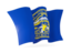 Flag of state of Nebraska. Waving flag. Download icon