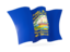 Flag of state of New Hampshire. Waving flag. Download icon