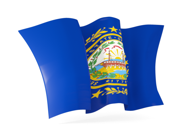 Waving flag. Download flag icon of New Hampshire