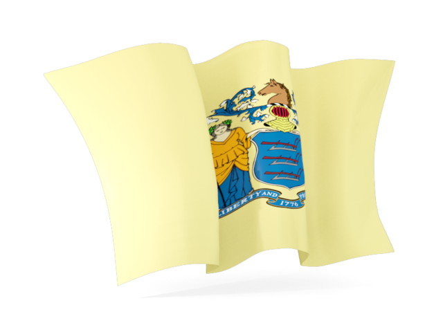 Waving flag. Download flag icon of New Jersey