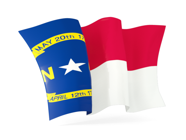 Волнистый флаг. Загрузить иконку флага штата Северная Каролина