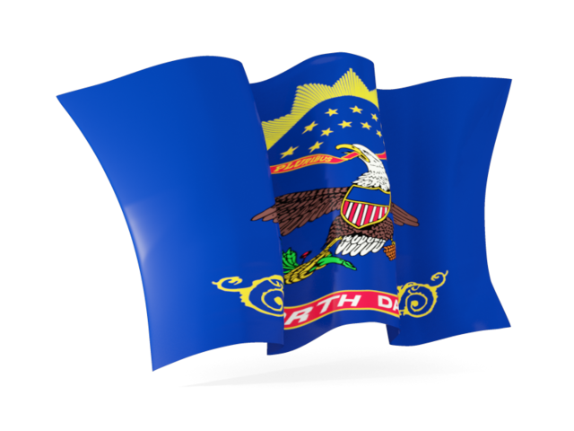 Волнистый флаг. Загрузить иконку флага штата Северная Дакота
