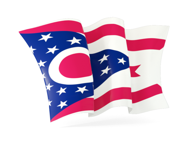 Waving flag. Download flag icon of Ohio