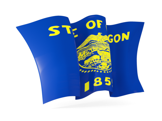Волнистый флаг. Загрузить иконку флага штата Орегон