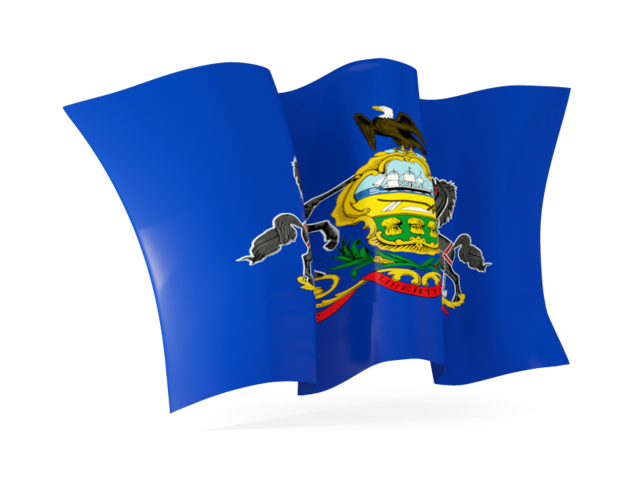 Волнистый флаг. Загрузить иконку флага штата Пенсильвания