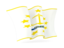 Flag of state of Rhode Island. Waving flag. Download icon