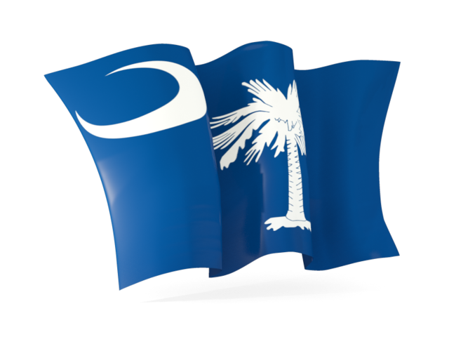 Waving flag. Download flag icon of South Carolina