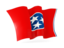 Flag of state of Tennessee. Waving flag. Download icon