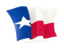 Штат Техас. Волнистый флаг. Скачать иконку.