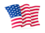 United States of America. Waving flag. Download icon.