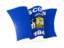 Flag of state of Wisconsin. Waving flag. Download icon