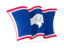 Flag of state of Wyoming. Waving flag. Download icon