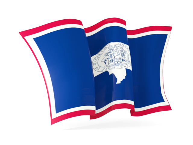 Волнистый флаг. Загрузить иконку флага штата Вайоминг