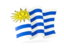 Uruguay. Waving flag. Download icon.