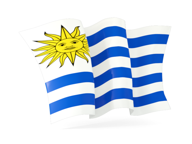 Волнистый флаг. Скачать флаг. Уругвай