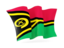 Vanuatu. Waving flag. Download icon.