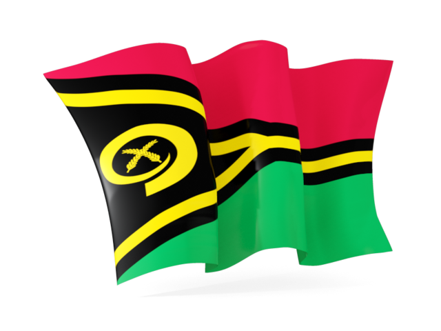 Waving flag. Download flag icon of Vanuatu at PNG format