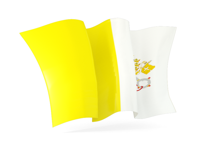Waving flag. Download flag icon of Vatican City at PNG format