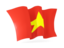 Vietnam. Waving flag. Download icon.