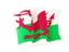 Wales. Waving flag. Download icon.