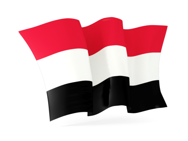 Волнистый флаг. Скачать флаг. Йемен