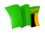Zambia. Waving flag. Download icon.