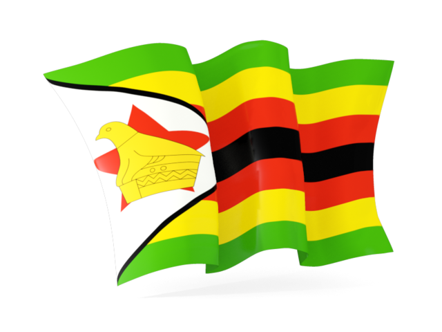 Волнистый флаг. Скачать флаг. Зимбабве