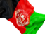Афганистан. Равевающийся флаг крупным планом. Скачать иллюстрацию.