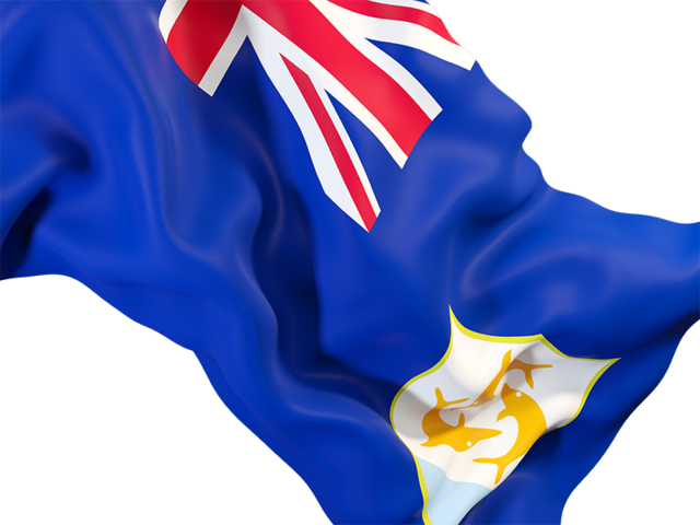 Waving flag closeup. Download flag icon of Anguilla at PNG format
